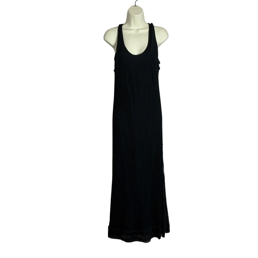 RL Denim & Supply Black Perforated Overlay Maxi‎ Dress Y2K NWT